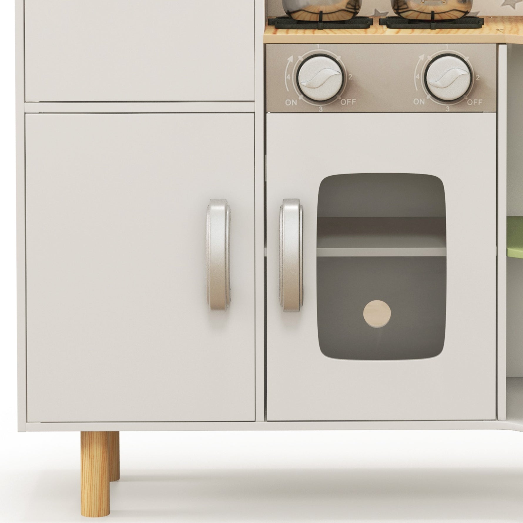 Cuisine enfant 3-8 ans jeu d'imitation avec machine à glaçons, évier mobile en acier inoxydable 84 x 34 x 89 cm blanc