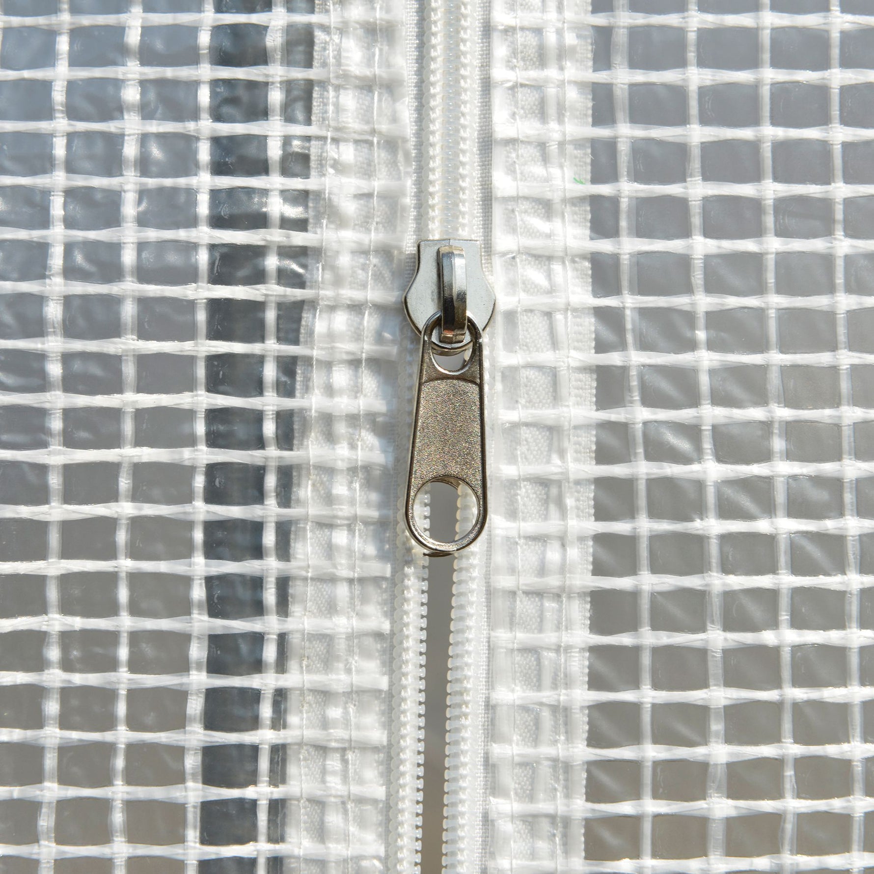 Serre de jardin tunnel serre tunnel 6 m² avec 6 fenêtres porte enroulable toile PE structure en acier galvanisé blanc