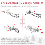 Sapin de Noël artificiel avec 310 branches support en acier socle pliable en acier hauteur 120 cm vert