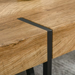 Table Basse rectangulaire Style Industriel piètement épingle métal Noir Plateau Aspect Ancien bastaing, 105 x 60 x 42 cm, Bois