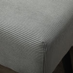 Banc banquette bout de lit rembourré en velours côtelé et pieds en acier noir charge 220 Kg 100 x 36 x 45 cm gris