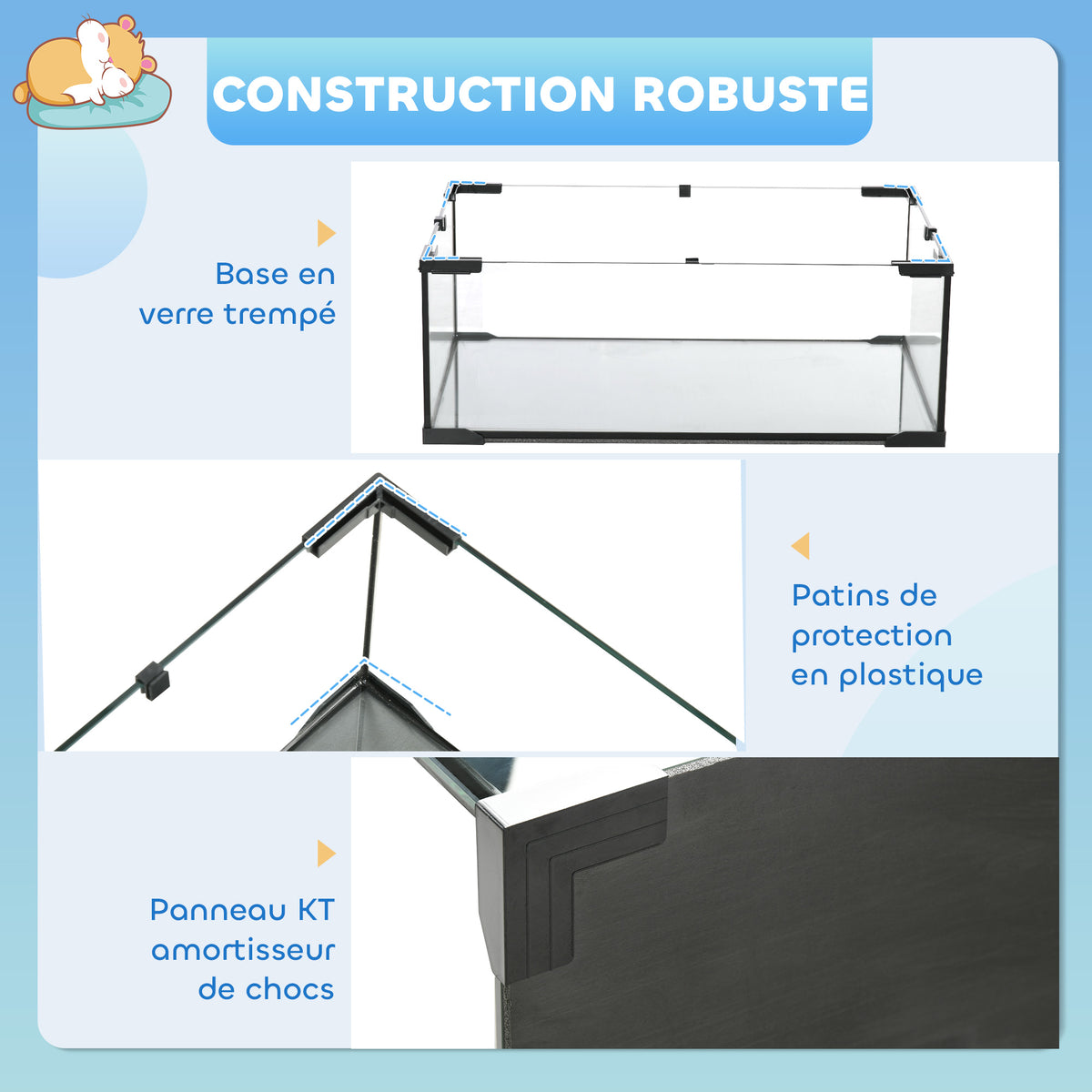 Cage hamster cage rongeur 3 niveaux avec roue rampes maisonnette abreuvoir mangeoire 76,5L x 48,5l x 54,5H cm noir