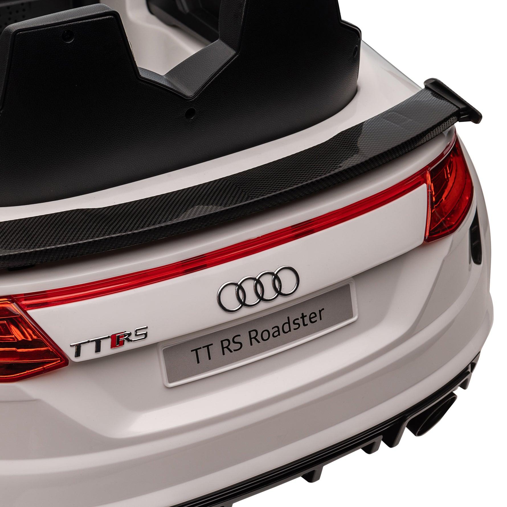 Voiture électrique enfant véhicule électrique enfant Audi TT RS 12 V 30 W V. Max. 3 Km/h télécommande 2,4G Effets sonores + Lumineux Blanc