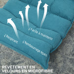 Fauteuil de sol paresseux fauteuil relax fauteuil salon design capitonné inclinaison dossier réglable pivotant 360°