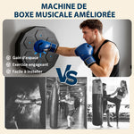 Machine de boxe musicale music boxing machine mural avec bluetooth music 40 x 40 x 7,5 cm, noir
