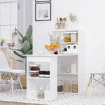 Bureau informatique, bureau avec rangement, 6 compartments ouverts, table d'ordinateur pour chambre, studio, 120