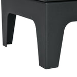 Cheminée à l'éthanol sur pieds style contemporain avec réservoir 1,2Lenviron couverture 25 m² 39 x 26 x 54 cm noir
