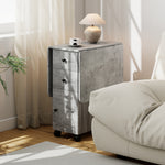 Table de cuisine pliable table à manger pliante 2 plateaux rabattables avec 2 tiroirs 1 placard et 1 étagère de rangement 120 x 60 x 76,5 cm - gris