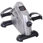 Mini vélo d'appartement pour jambes bras appareil de fitness avec écran LCD dim. 39L x 40l x 31H cm argenté