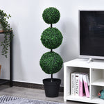 Buis Artificiel topiaire Artificielle en Forme de Boules dim. Ø 30 x 112H cm Vert