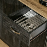 Buffet de cuisine armoire de cuisine contemporaine multi-rangements 6 portes 1 tiroir + grand plateau