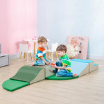 Parcours motricité bébé 6PCS, module motricité bébé en mousse EPE avec housse en revêtement synthétique, blocs mousse de construction, jouets éducatifs enfants d'âge préscolaire, multicolore