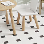 Ensemble 1 table ronde, 2 chaises pour enfant 3 pièces, dossier en forme d'ours, activités, bricolage, repas, 3-6 ans