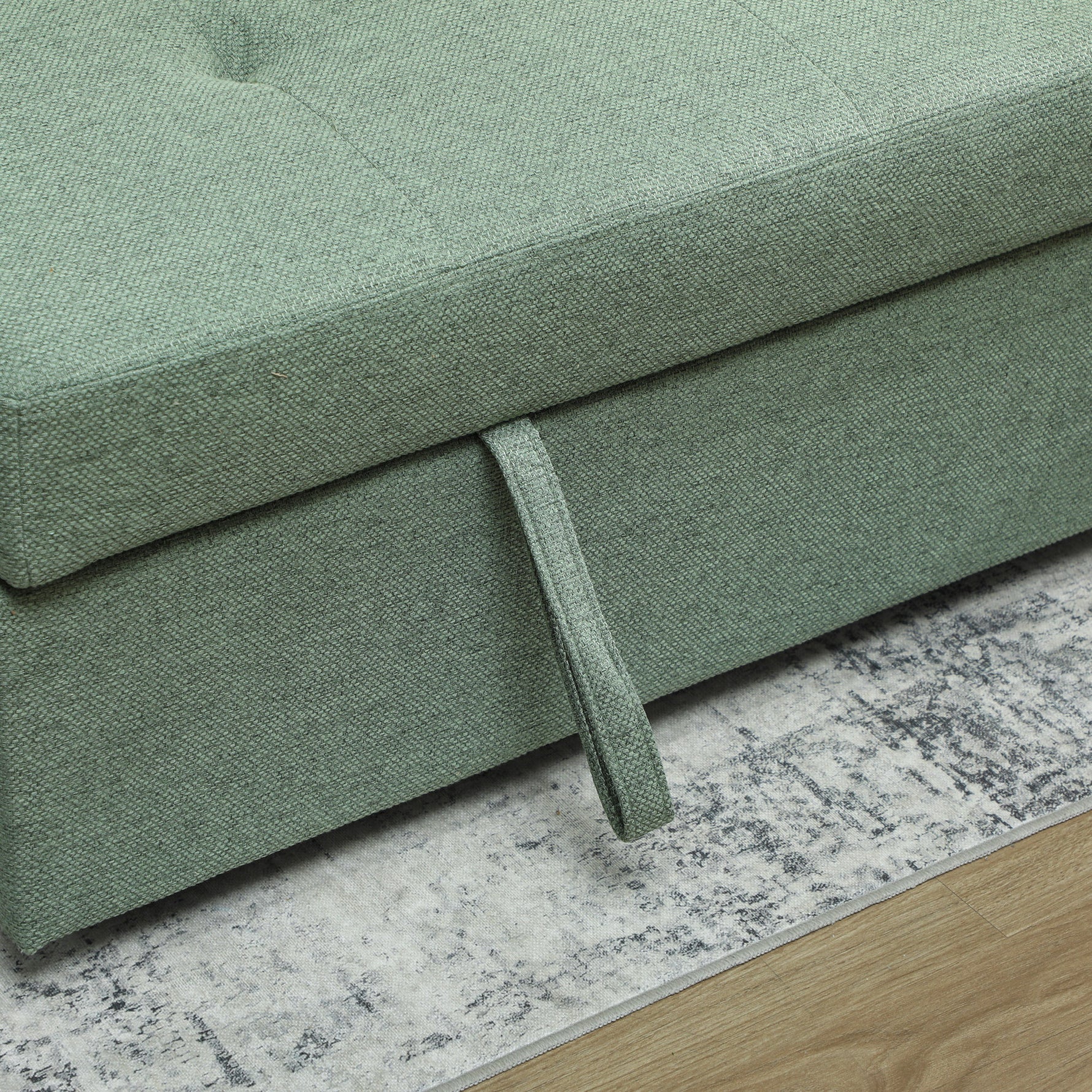Canapé Convertible 2 Places 3 en 1, Canapé-Lit Clic Clac 160 cm, Dossier Réglable, Assise Large, 2 Oreillers, Vert