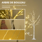 Arbre lumineux LED - décoration lumineuse blanc chaud - 72 LEDs - usage intérieur - 120 cm - décoration de noël chambre maison blanc