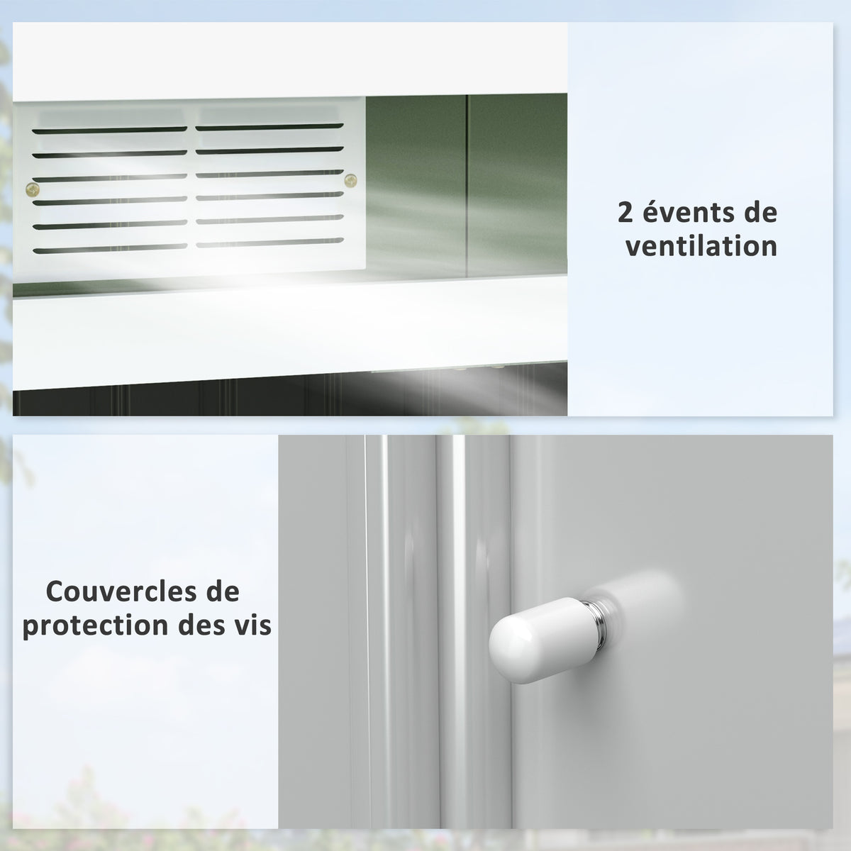 Abri de Jardin 3,6 m² Remise à Outils avec kit de fondation en Acier galvanisé avec Portes coulissantes Vert clair