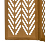 Paravent en bois ajouré séparateur de pièce closion intérieur pliable 3 panneaux en bois 120 x 170 cm naturel
