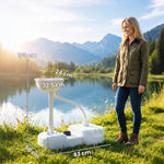 Évier à Main Portable Station de Lavage Camping Jardin Extérieur Voyager avec Réservoir d'Eau 17L Gris