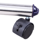 Portant à Vêtements, Tringle Réglable à Roulettes en Acier Inox, Charge Max. 25 kg, Argent