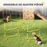 Agility sport pour chiens set de 4 obstacles professionnels avec système de maintien au sol sac transport fourni