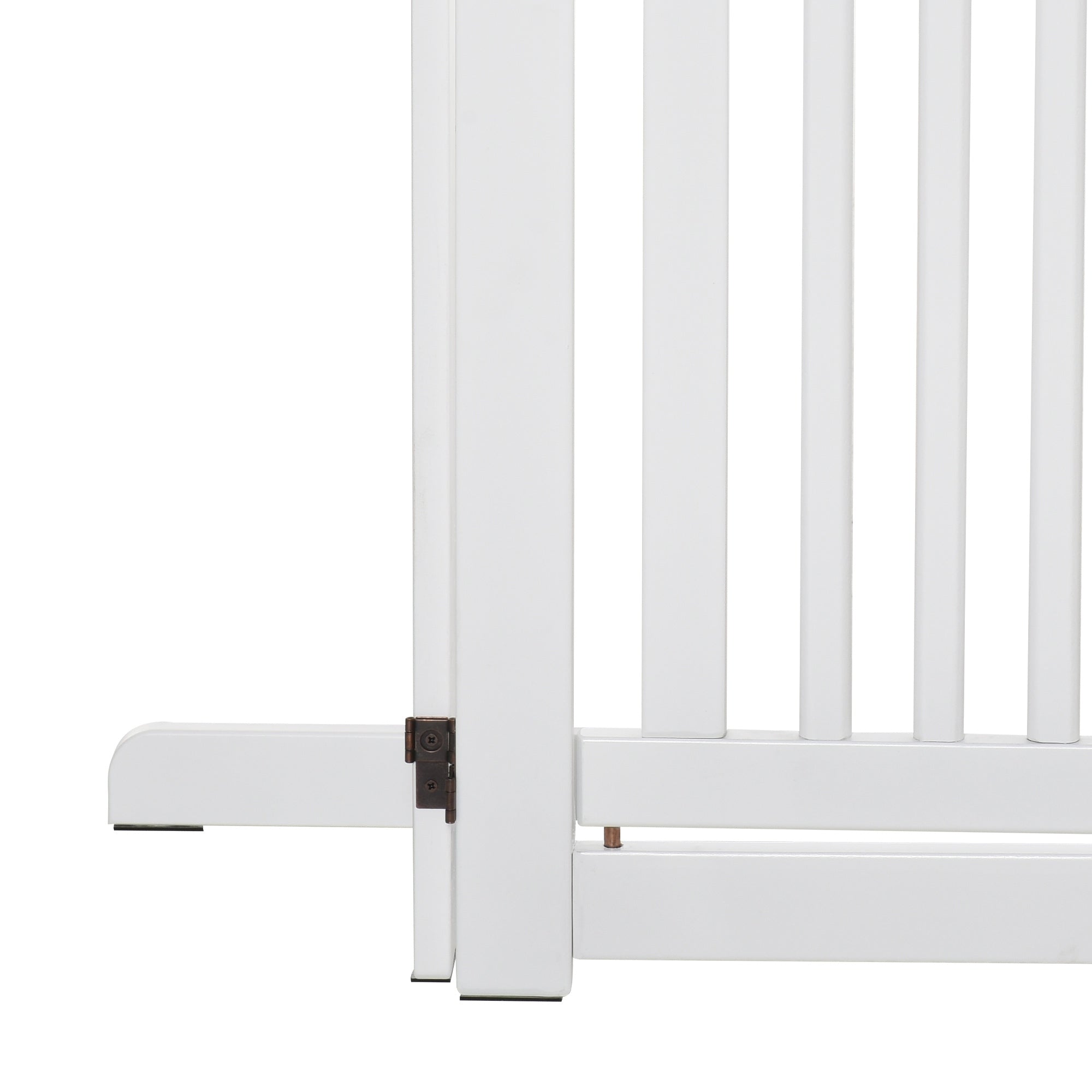 Barrière de sécurité chien barrière modulable pliable avec porte verrouillable intégrée 155 x 35,5 x 76 cm MDF blanc