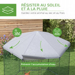 Enclos poulailler extérieur 5 m² parc grillagé dim. 2,8L x 2,45l x 2,46H - espace couvert - 5/8 poules