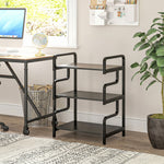 Étagère de rangement à 3 niveaux étagère en métal design industriel structure en acier 55 x 40 x 77 cm Noir