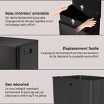 Poubelle cuisine 50L, poubelle à pédale, seau intérieur amovible, couvercle à fermeture douce, 41,7x36,6x62cm, noir