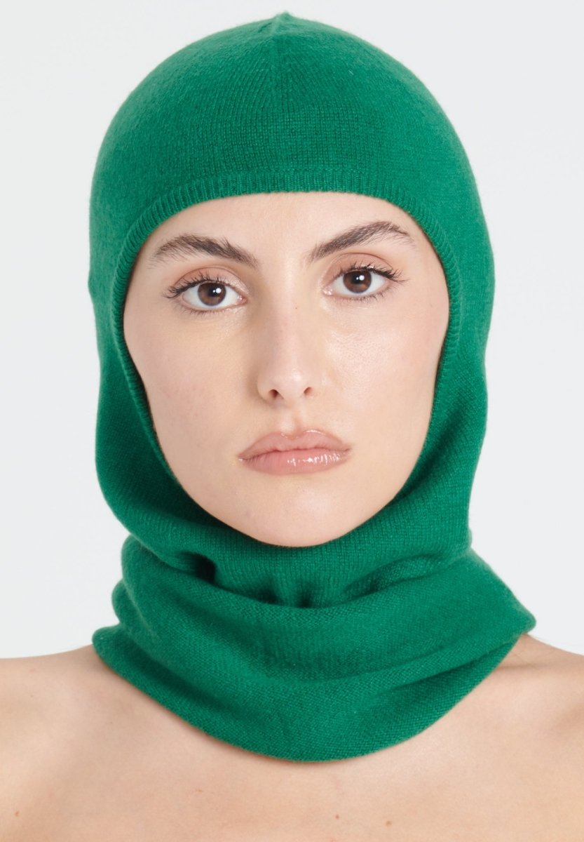 Cagoule unisex en cachemire vert émeraude - UNI 9-1