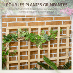 Carré potager jardinière à 3 étages avec treillis lit surélevé en bois pour plantes grimpantes légumes fleurs naturel
