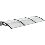 Auvent de porte toit marquise en polycarbonate auvent de porte d'entrée bord en aluminium contre la pluie et UV