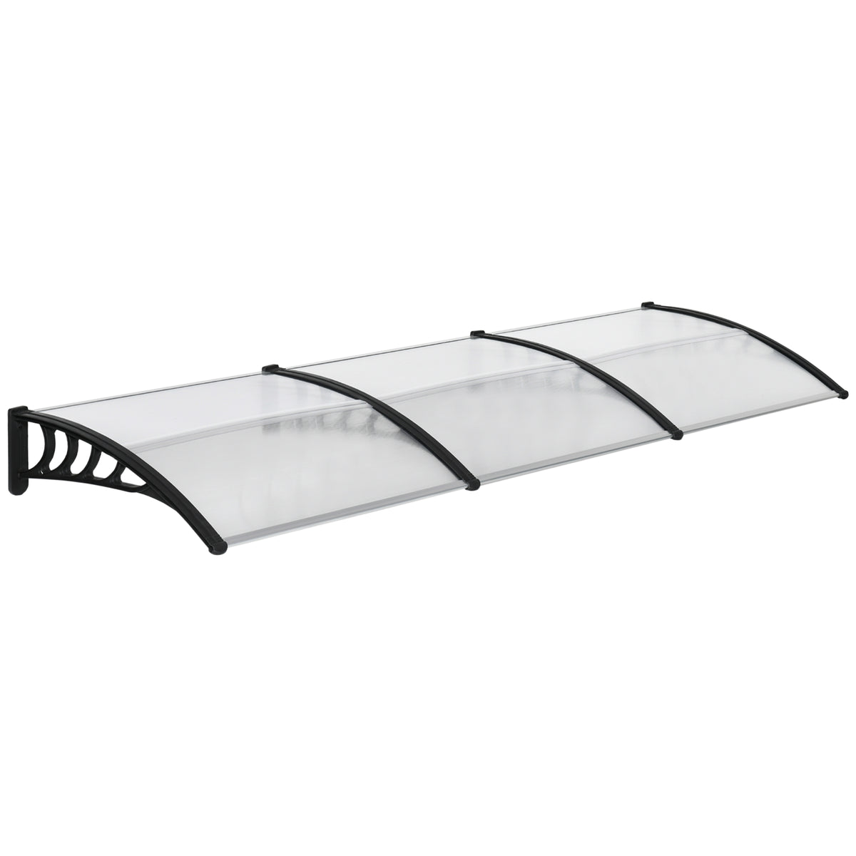 Auvent de porte toit marquise en polycarbonate auvent de porte d'entrée bord en aluminium contre la pluie et UV