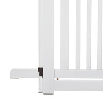 Barrière de sécurité chien barrière modulable pliable avec porte verrouillable intégrée 155 x 35,5 x 76 cm MDF blanc