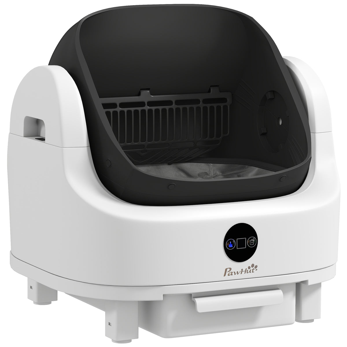 Lettiera per gatti autopulente, cassetta igienica automatica aperta, isolamento dagli odori/protezione di sicurezza, bianco