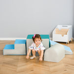4PCS Module motricité bébé parcours motricité bébé en mousse EPE pour enfants d'âge préscolaire, multicolore