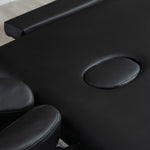 Table de massage pliable portable + housse de transport charge max. 225 Kg hauteur réglable 210 x 90 cm noir