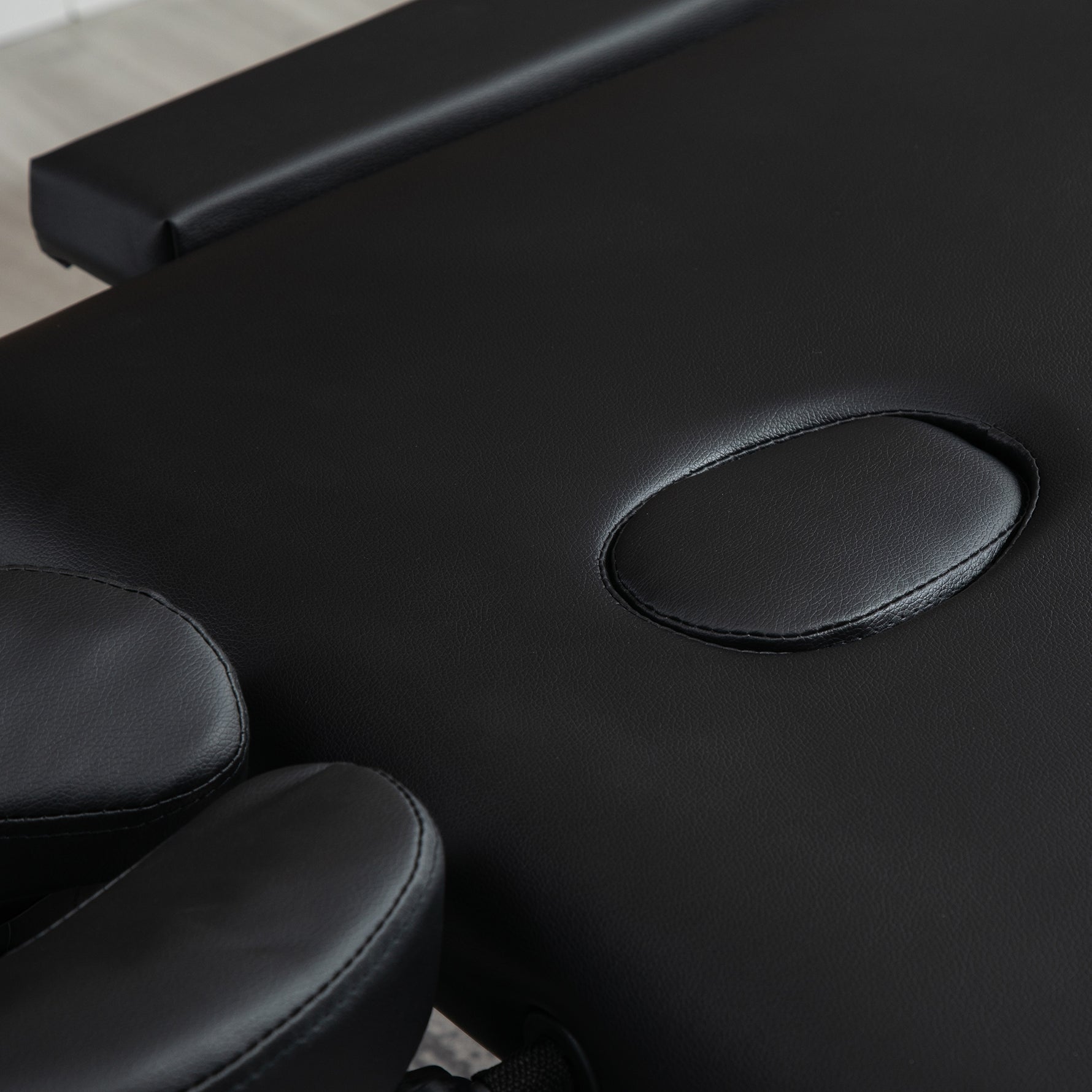 Table de massage pliable portable + housse de transport charge max. 225 Kg hauteur réglable 210 x 90 cm noir