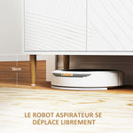 Buffet meuble de rangement avec 2 placard 3 portes étagères ajustables pieds dorés en acier 107 x 35 x 77 cm blanc