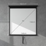 Écran de projection TV et Home Cinema de 85 Pouces vidéo projecteur 1:1 4K HD, 146L x 146H cm
