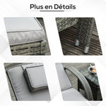 Lot de 2 transats bains de soleil : matelas, têtière, inclinaison réglable multipositions, accoudoirs