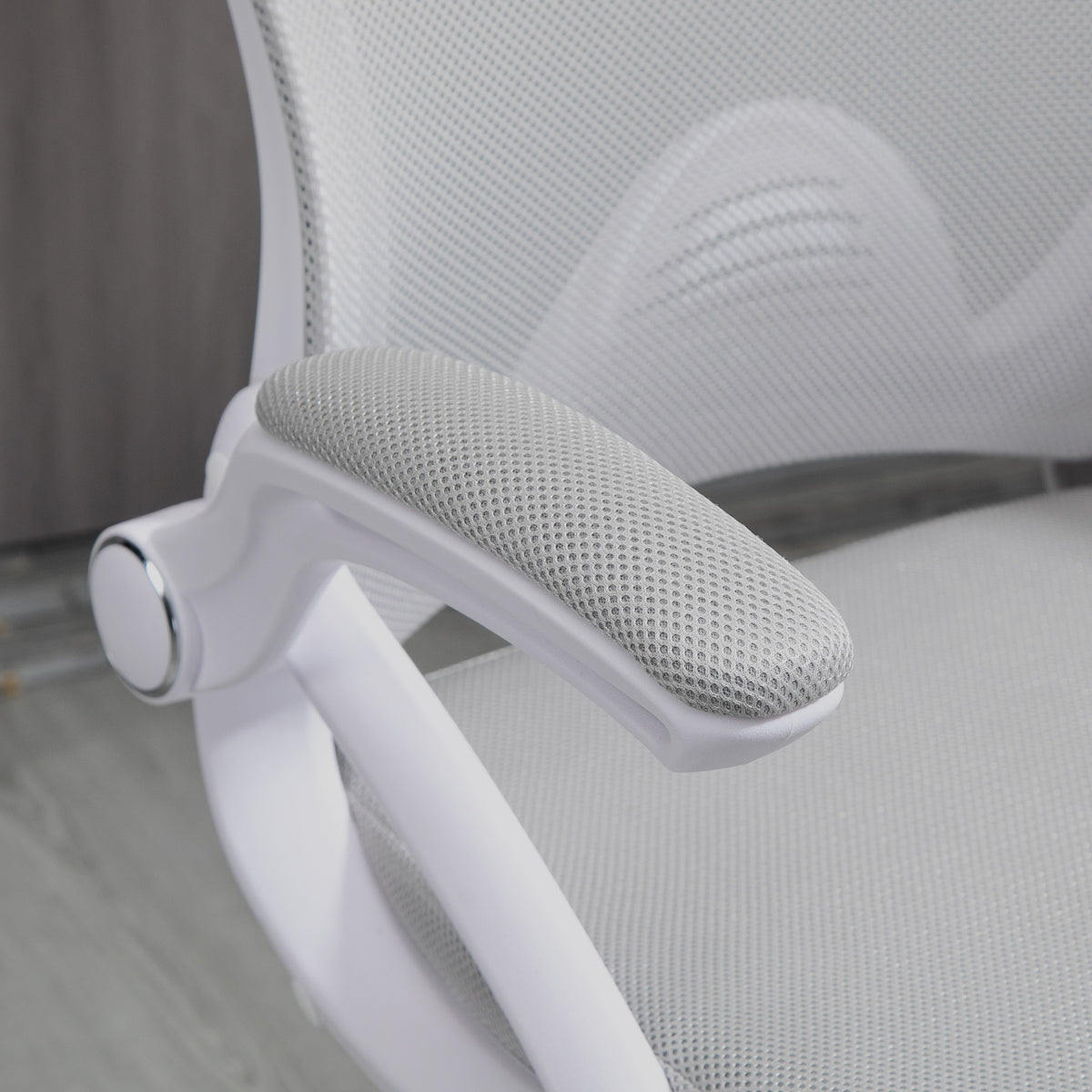 Lot de 2 fauteuils de bureau chaise de bureau assise haute réglable dim. 64L x 60l x 106-126H cm pivotant 360° maille