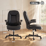 Chaise bureau ergonomique fauteuil de bureau accoudoirs relevables hauteur réglable fonction bascule noir