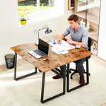 Bureau d'Ordinateur 120 cm, Bureau Simple, Pieds Réglables, pour Petit Espace, Travail à Domicile, Étude, Brun Rustique