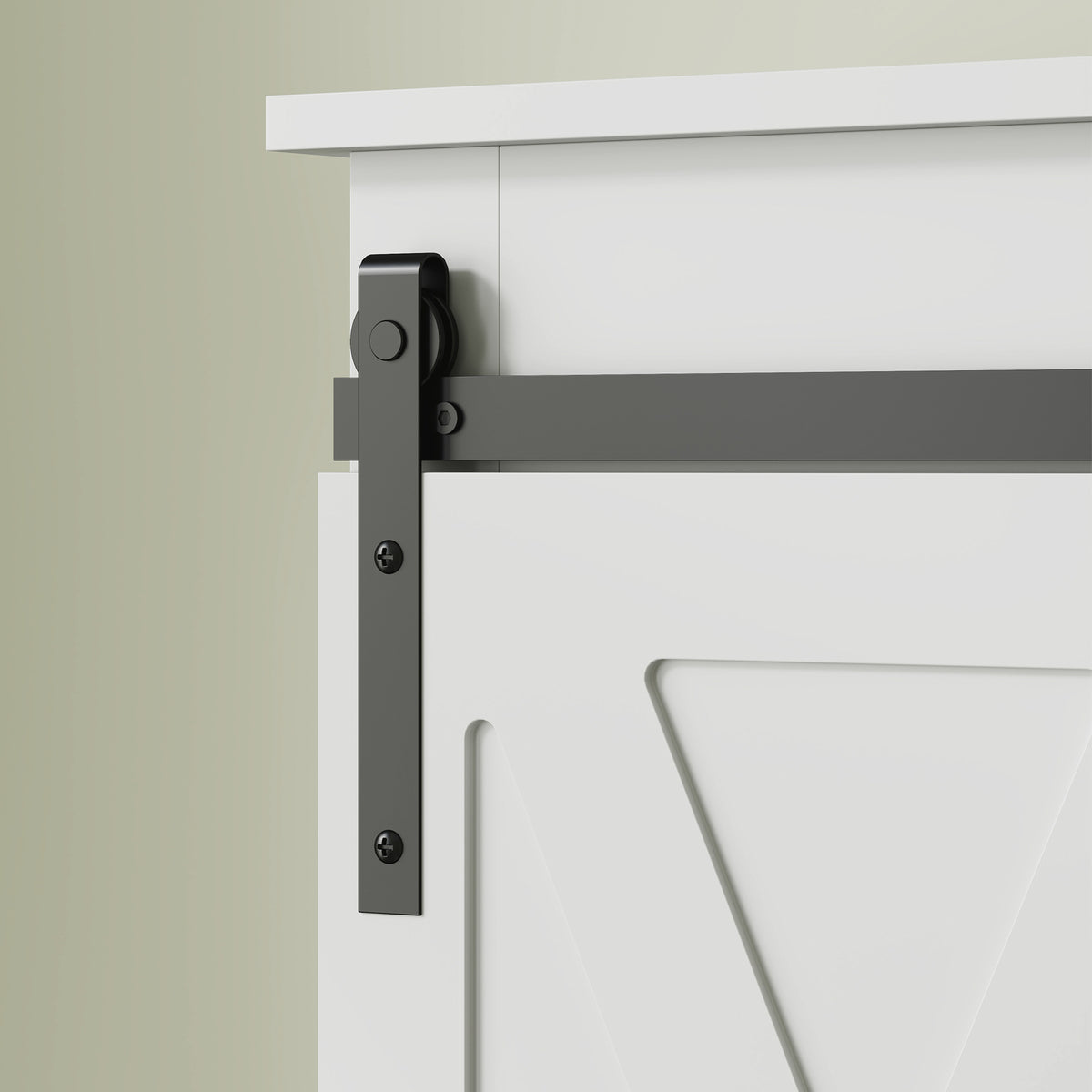 Meuble WC dessus de toilette avec porte coulissante, avec 6 compartiments de rangement, blanc