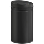 Poubelle cuisine automatique 30L acier inoxydable, poubelle à couvercle à fermeture en douceur, 32x30,5x51cm, noir