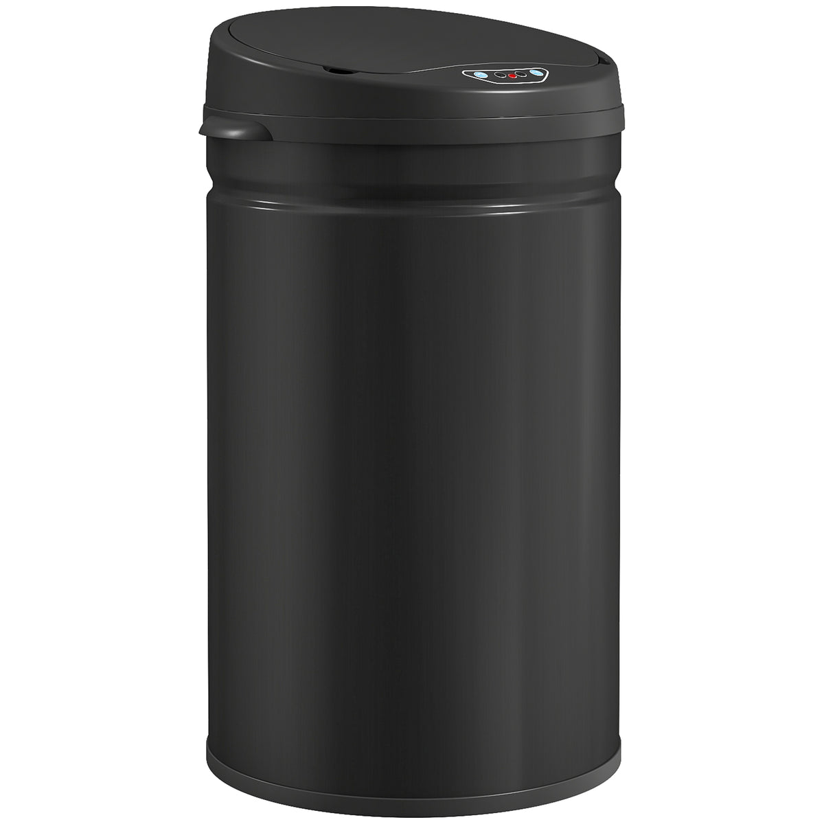 Poubelle cuisine automatique 30L acier inoxydable, poubelle à couvercle à fermeture en douceur, 32x30,5x51cm, noir