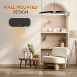 Radiateur Mural Soufflant 2000 W, Chauffage Céramique PTC, 3 Niveaux de Puissance, Télécommande, 45x18,6x11,5cm, Noir