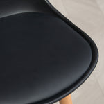 Lot de 2 tabourets de bar, chaises de bar avec dossier et repose-pieds, assise rembourrée, 43 x 43 x 91 cm, noir