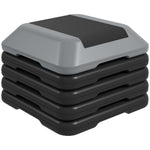 Aerobic Stepper, Marche d'Exercice, 5 Hauteurs Réglables de 10/15/20/25/30 cm, Charge 150 kg, Gris