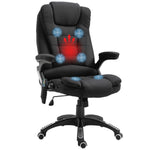 Fauteuil de bureau massant et chauffant, chaise de bureau, chaise ergonomique avec hauteur réglable, dossier